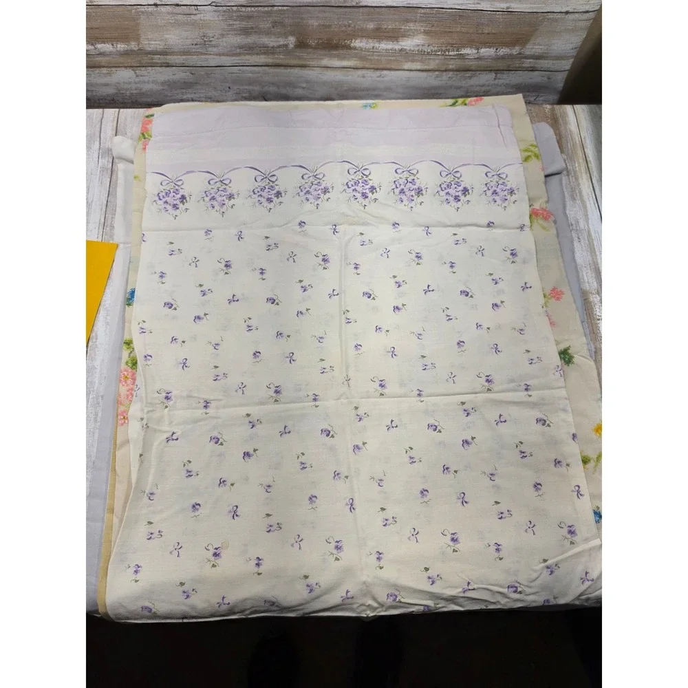 Vintage Pillowcase Lot 10pc. Floral Solid Pastel Mixed Patterns TLC CRAFT